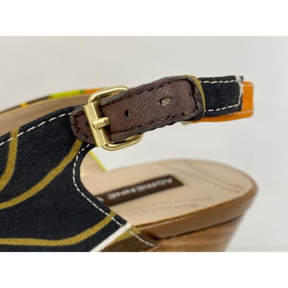 Adrienne Vittadini Merry Womens Size 10M Multicolor Slingback Block Heel Pumps - Picture 9 of 13